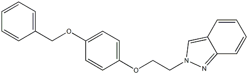 2H-Indazole, 2-[2-[4-(phenylmethoxy)phenoxy]ethyl]- Structure