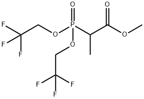 Propanoic acid, 2-[bis(2,2,2-trifluoroethoxy)phosphinyl]-, methyl ester Struktur