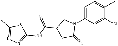1-(3-chloro-4-methylphenyl)-N-(5-methyl-1,3,4-thiadiazol-2-yl)-5-oxopyrrolidine-3-carboxamide Struktur