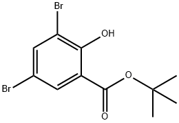 Benzoic acid, 3,5-dibromo-2-hydroxy-, 1,1-dimethylethyl ester,88797-22-2,结构式