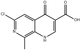 6-Chloro-8-methyl-4-oxo-1,4-dihydro-[1,7]naphthyridine-3-carboxylic acid Structure