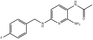 Acetamide, N-[2-amino-6-[[(4-fluorophenyl)methyl]amino]-3-pyridinyl]- Structure