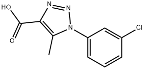 1H-1,2,3-Triazole-4-carboxylic acid, 1-(3-chlorophenyl)-5-methyl- Structure