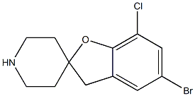 5-bromo-7-chloro-3H-spiro[benzofuran-2,4'-piperidine] Struktur
