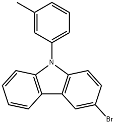 3-ブロモ-9-(m-トリル)-9H-カルバゾール 化学構造式