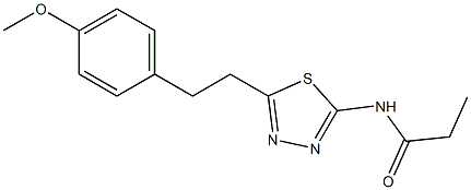 N-[5-[2-(4-methoxyphenyl)ethyl]-1,3,4-thiadiazol-2-yl]propanamide Structure
