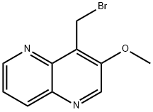 4-(溴甲基)-3-甲氧基-1,5-萘啶, 893566-34-2, 结构式