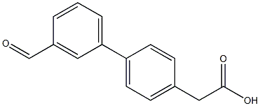 2-(3'-formyl-[1,1'-biphenyl]-4-yl)acetic acid Struktur