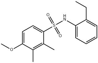 N-(2-ethylphenyl)-4-methoxy-2,3-dimethylbenzenesulfonamide Struktur