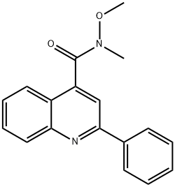 N-methoxy-N-methyl-2-phenylquinoline-4-carboxamide Struktur