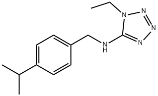 N-(1-ethyl-1H-tetraazol-5-yl)-N-(4-isopropylbenzyl)amine, 894856-92-9, 结构式