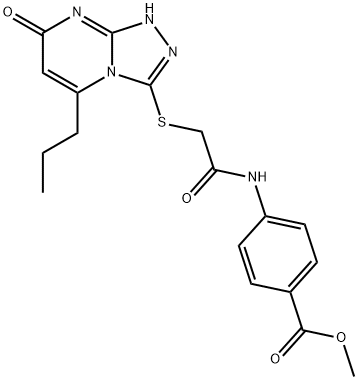 methyl 4-[[2-[(7-oxo-5-propyl-1H-[1,2,4]triazolo[4,3-a]pyrimidin-3-yl)sulfanyl]acetyl]amino]benzoate Structure