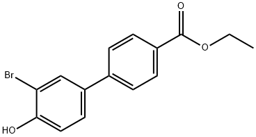 乙基 3-溴-4-羟基-[1,1-二联苯]-4-甲酸基酯 结构式