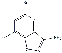 5,7-二溴苯并[D]异噁唑-3-胺 结构式