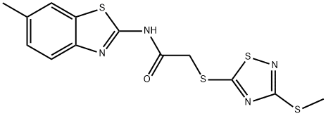 895834-67-0 N-(6-methyl-1,3-benzothiazol-2-yl)-2-[(3-methylsulfanyl-1,2,4-thiadiazol-5-yl)sulfanyl]acetamide