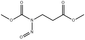 Propanoic acid, 3-[(methoxycarbonyl)nitrosoamino]-, methyl ester Structure