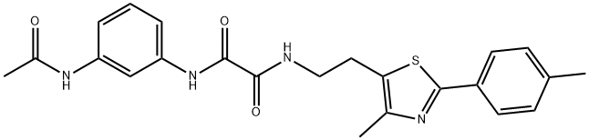N'-(3-acetamidophenyl)-N-[2-[4-methyl-2-(4-methylphenyl)-1,3-thiazol-5-yl]ethyl]oxamide Structure