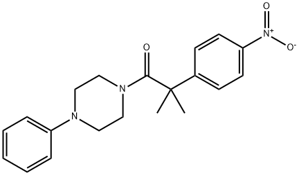 1-Propanone, 2-methyl-2-(4-nitrophenyl)-1-(4-phenyl-1-piperazinyl)- Structure