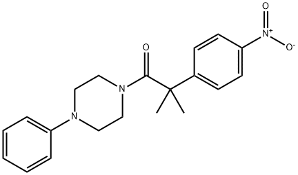 1-Propanone, 2-methyl-2-(4-nitrophenyl)-1-(4-phenyl-1-piperazinyl)-,898640-71-6,结构式