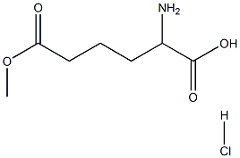 RS-2-氨基己二酸-6-甲酯盐酸盐 结构式