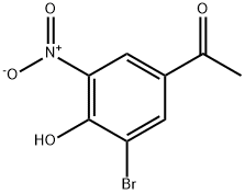 1-(3-bromo-4-hydroxy-5-nitrophenyl)ethan-1-one 化学構造式