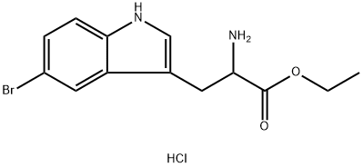 DL-5-溴色氨酸乙酯盐酸盐 结构式