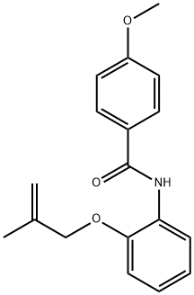 4-methoxy-N-{2-[(2-methyl-2-propen-1-yl)oxy]phenyl}benzamide Structure