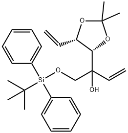1-(tert-butyldiphenylsilyloxy)-2-((4S,5S)-2,2-dimethyl-5-vinyl-1,3-dioxolan-4-yl)but-3-en-2-ol
