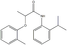 2-(2-methylphenoxy)-N-(2-propan-2-ylphenyl)propanamide Struktur