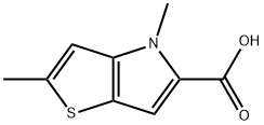 2,4-dimethyl-4H-thieno[3,2-b]pyrrole-5-carboxylic acid, 903173-34-2, 结构式