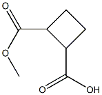 2-(Methoxycarbonyl)cyclobutane-1-carboxylic acid Structure