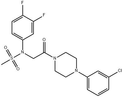 N-{2-[4-(3-chlorophenyl)piperazin-1-yl]-2-oxoethyl}-N-(3,4-difluorophenyl)methanesulfonamide Structure