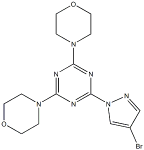 4-[4-(4-bromopyrazol-1-yl)-6-morpholin-4-yl-1,3,5-triazin-2-yl]morpholine Structure