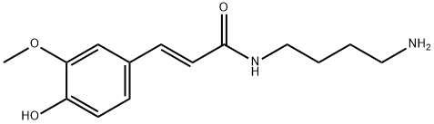 N-(4-AMINOBUTYL)-3-(4-HYDROXY-3-METHOXYPHENYL)ACRYLAMIDE Structure