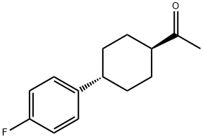 反-1-[4-(4-氟苯基)环己基]乙酮 结构式