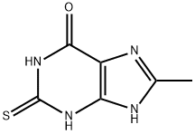 1,2,3,9-四氢-8-甲基-2-硫氧代-6H-嘌呤-6-酮, 91184-09-7, 结构式