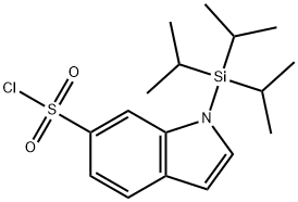 1-[tris(propan-2-yl)silyl]-1H-indole-6-sulfonyl chloride, 912846-33-4, 结构式