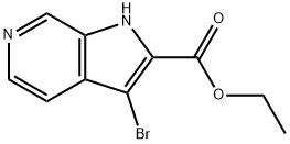 3-溴-1H-吡咯并[2,3-C]吡啶-2-羧酸乙酯 结构式