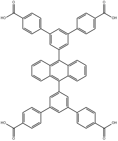 5',5''''-(anthracene-9,10-diyl)bis(([1,1':3',1''-terphenyl]-4,4''-dicarboxylic acid)) Struktur