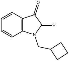 1-(环丁基甲基)二氢吲哚-2,3-二酮 结构式