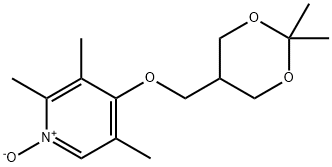 4-(2,2-二甲基-1,3-二氧杂环己烷-5-基)甲氧基-2,3,5-三甲基吡啶氮氧化物, 913696-26-1, 结构式