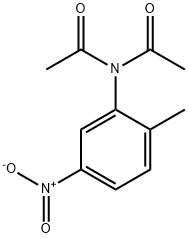 N-乙酰基-N-(2-甲基-5-硝基苯基)乙酰胺 结构式