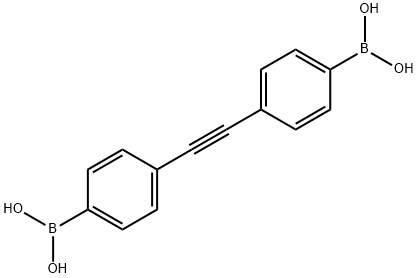 (乙炔-1,2-二基双(4,1-亚苯基))二硼酸 结构式