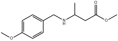 methyl 3-{[(4-methoxyphenyl)methyl]amino}butanoate Struktur