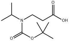 3-{[(tert-butoxy)carbonyl](propan-2-yl)amino}propanoic acid Struktur