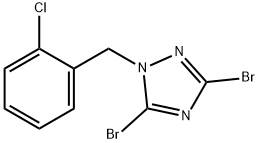 3,5-dibromo-1-[(2-chlorophenyl)methyl]-1H-1,2,4-triazole, 917219-31-9, 结构式