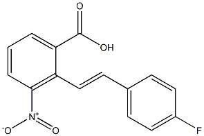 Benzoic acid, 2-[(1E)-2-(4-fluorophenyl)ethenyl]-3-nitro- 化学構造式