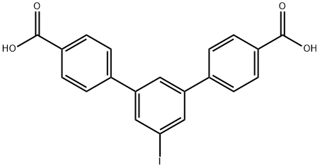 5'-iodo-[1,1':3',1''-terphenyl]-4,4''-dicarboxylic acid Struktur