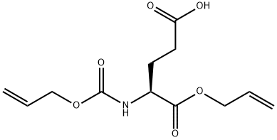 (S)-5-(allyloxy)-4-(((allyloxy)carbonyl)amino)-5-oxopentanoicacid Struktur