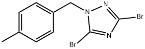 3,5-dibromo-1-[(4-methylphenyl)methyl]-1H-1,2,4-triazole, 919971-48-5, 结构式